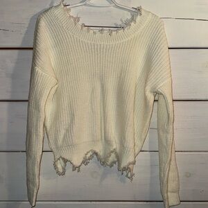 Oversized crop sweater